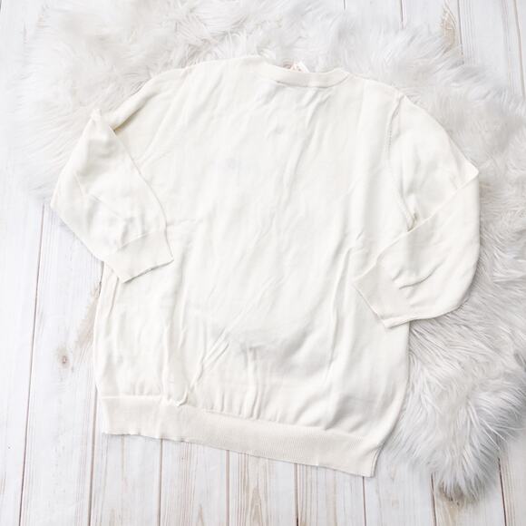 ModCloth‎ Women's Cream Printemps Charm School Pullover Sweater 3X NEW - Picture 5 of 5